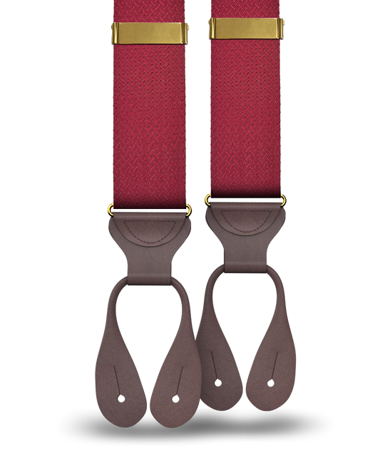 Skyiew Silk Suspenders - Maroon - KK & Jay Supply Co.
