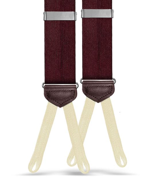 Townsend Silk Suspenders - Burgundy