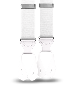 White Grosgrain Suspenders