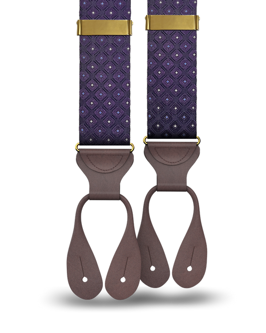 Yates Purple Silk Suspenders - KK & Jay Supply Co.