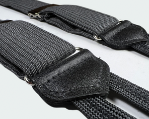 Limited Edition<br>Bingham Charcoal Wool Suspenders - KK & Jay Supply Co.