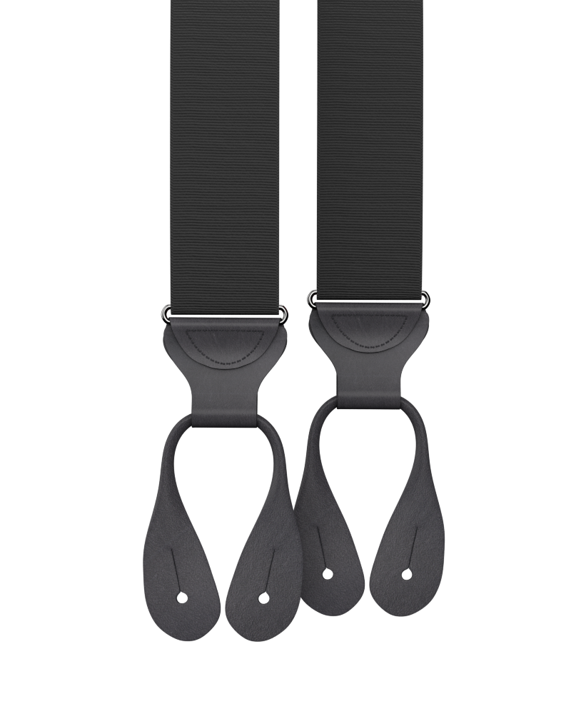 Black Grosgrain Suspenders