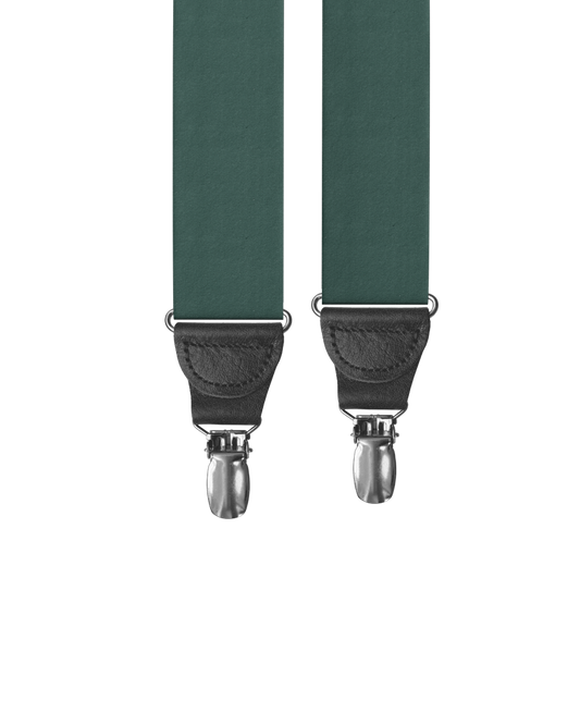 Forest Grosgrain Clip-on Suspenders - KK & Jay Supply Co.
