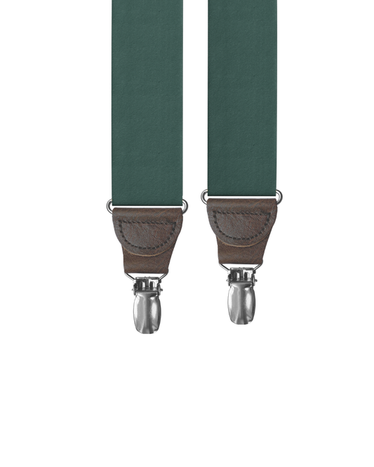 Forest Grosgrain Clip-on Suspenders - KK & Jay Supply Co.