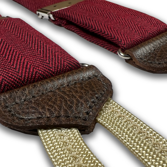 Limited Edition<br>Harrison Red Wool Suspenders - KK & Jay Supply Co.