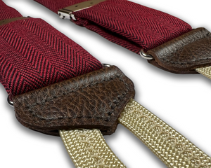 Limited Edition<br>Harrison Red Wool Suspenders - KK & Jay Supply Co.