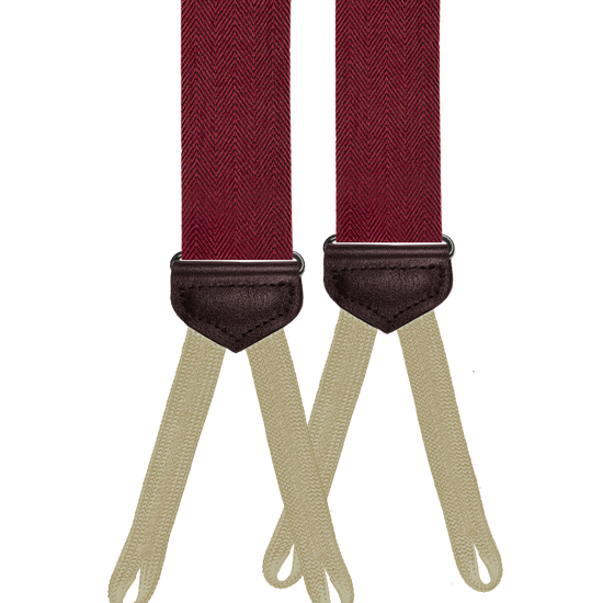 Limited Edition<br>Harrison Red Wool Suspenders - KK & Jay Supply Co.