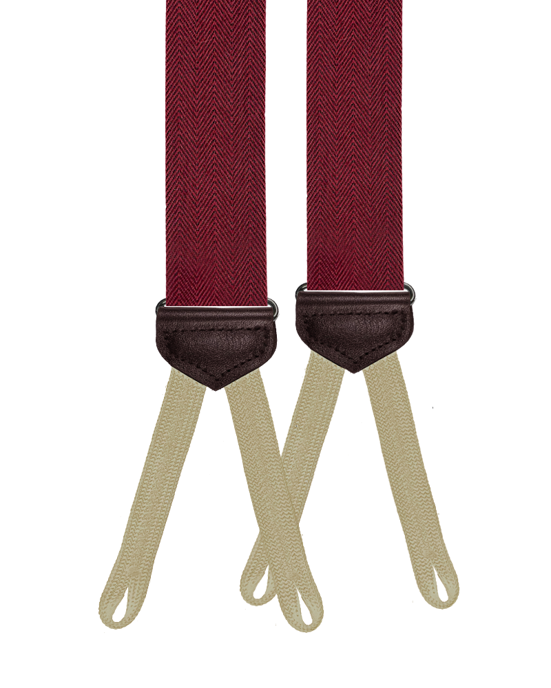 Limited Edition<br>Harrison Red Wool Suspenders - KK & Jay Supply Co.