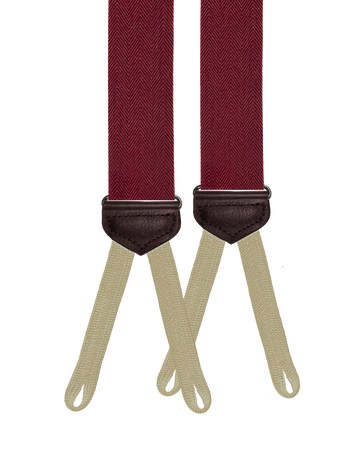 Limited Edition<br>Harrison Red Wool Suspenders - KK & Jay Supply Co.
