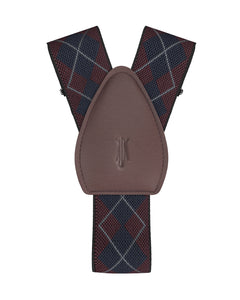 Ashford Navy/Maroon Shirttail Garters