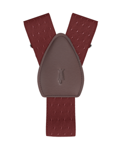 Jackson Dot Maroon White Shirttail Garters