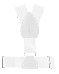 Solid White Sockless Shirttail Garters