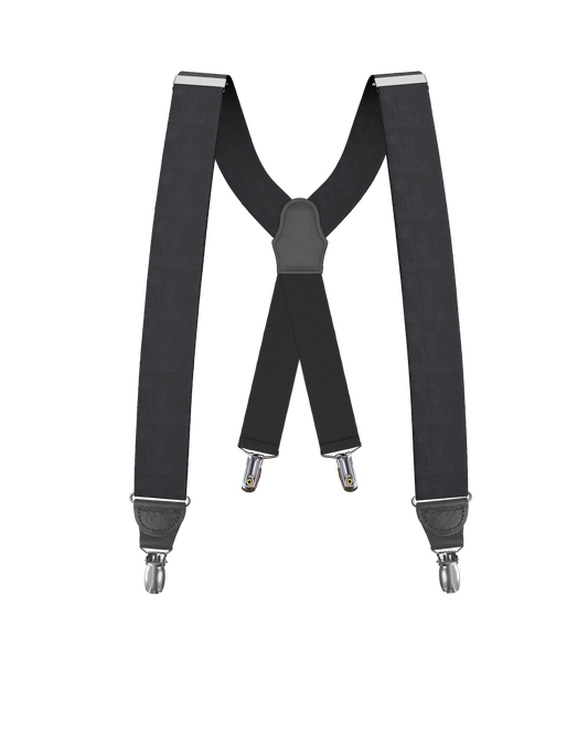 Black Silk Clip-on Suspenders - KK & Jay Supply Co.