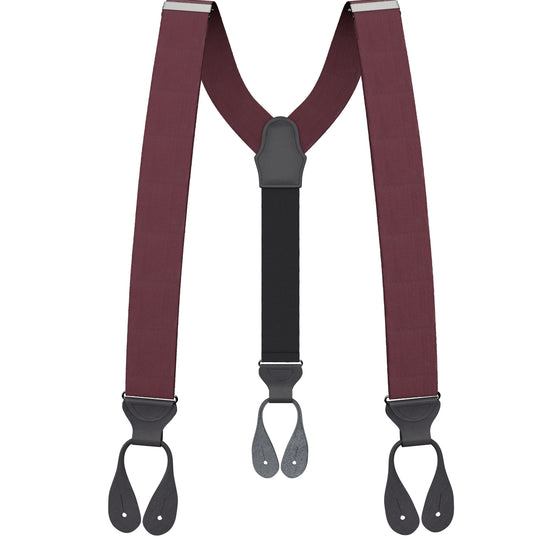 Maroon Silk Suspenders - KK & Jay Supply Co.
