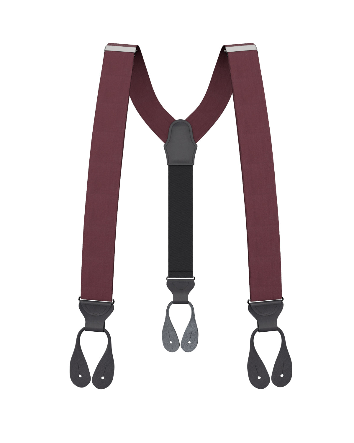 Maroon Silk Suspenders - KK & Jay Supply Co.