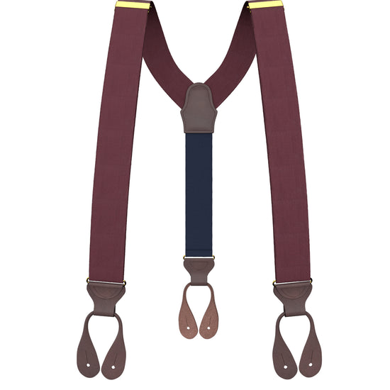 Maroon Silk Suspenders - KK & Jay Supply Co.