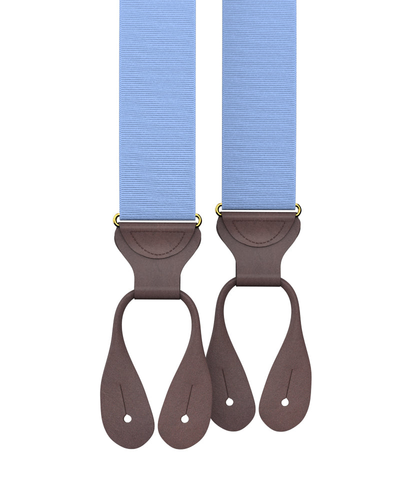Light Blue Grosgrain Suspenders