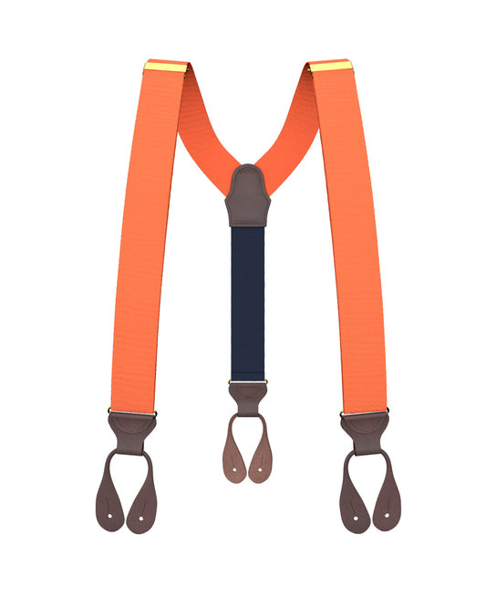Orange Grosgrain Suspenders - KK & Jay Supply Co.