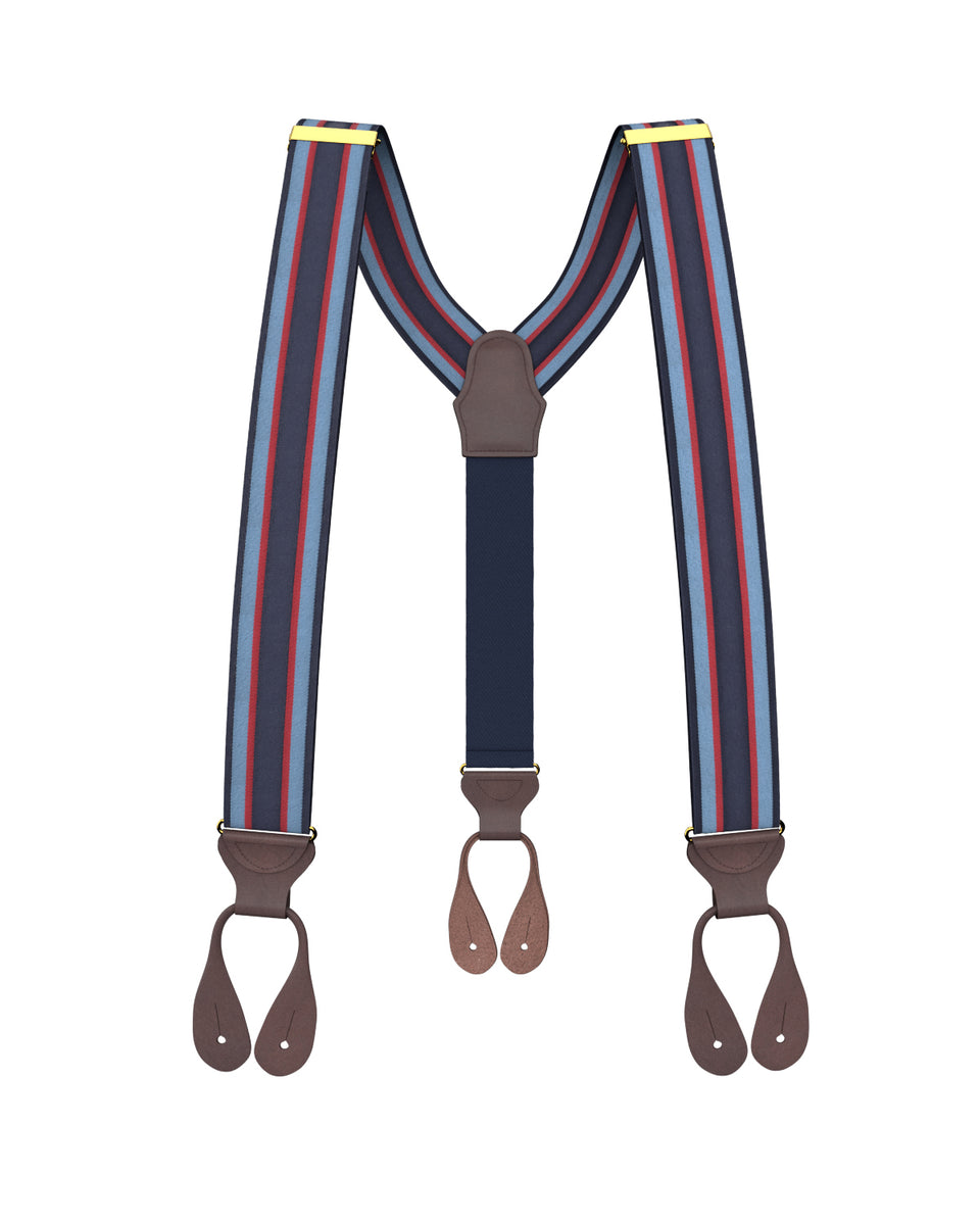 Navy Grosgrain Suspenders