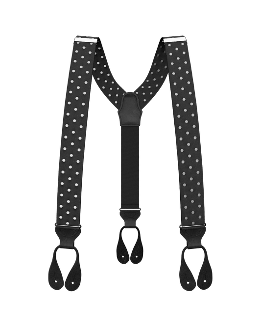 Tibbett Spot Black Suspenders - KK & Jay Supply Co.