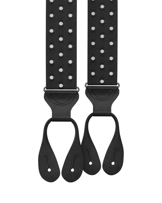 Tibbett Spot Black Suspenders - KK & Jay Supply Co.