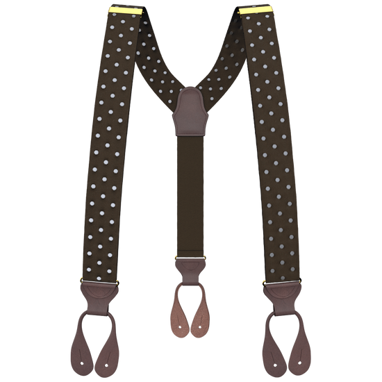 Tibbett Spot Brown Suspenders - KK & Jay Supply Co.