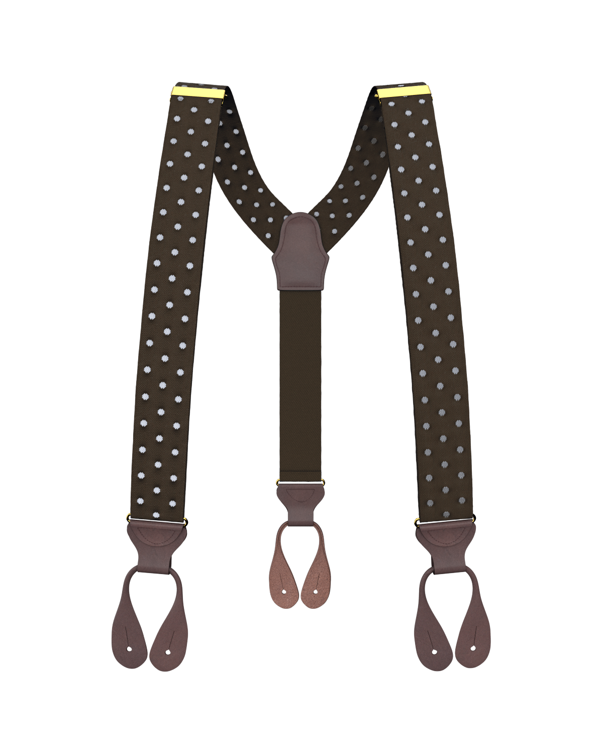 Tibbett Spot Brown Suspenders - KK & Jay Supply Co.