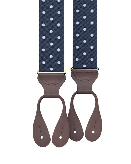 Tibbett Spot Navy Suspenders - KK & Jay Supply Co.