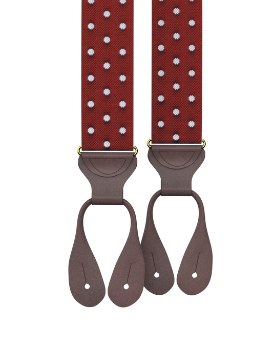 Tibbett Spot Red Suspenders - KK & Jay Supply Co.