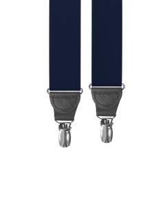 Navy Grosgrain Clip-on Suspenders - KK & Jay Supply Co.