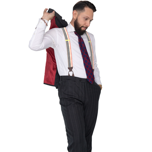 Riverdale Stripe Suspenders - KK & Jay Supply Co.