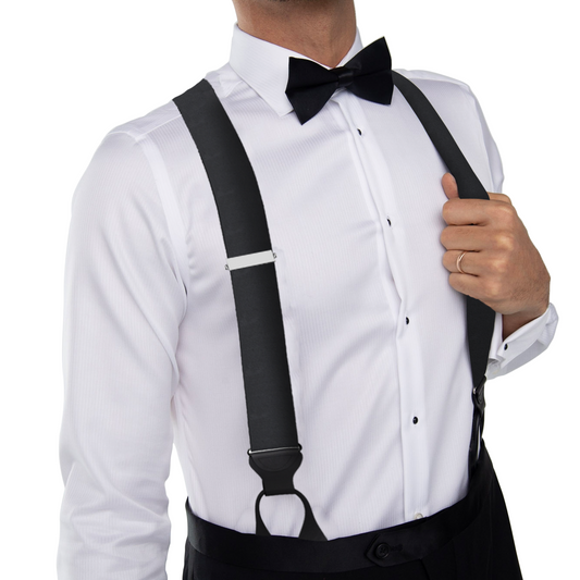 Black Grosgrain Suspenders - KK & Jay Supply Co.