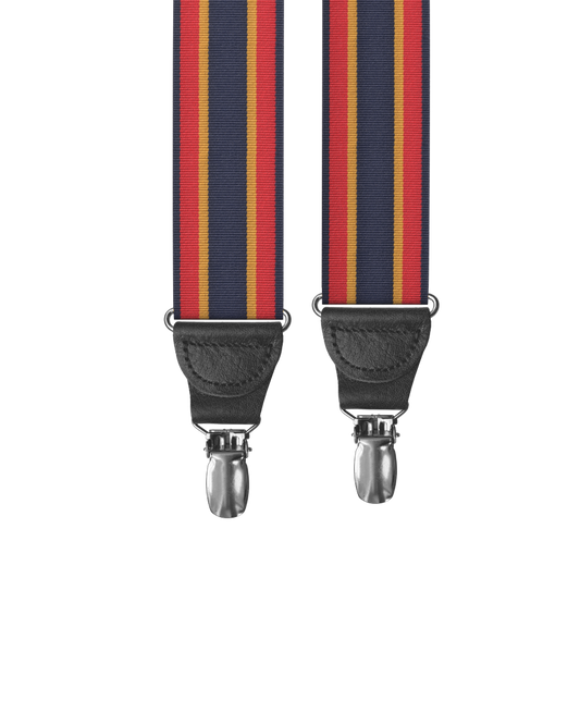 Tremont Stripe Clip-on Suspenders - KK & Jay Supply Co.