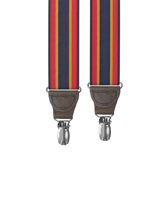 Tremont Stripe Clip-on Suspenders - KK & Jay Supply Co.