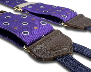 Limited Edition<br>Cambreleng Purple Silk Suspenders - KK & Jay Supply Co.