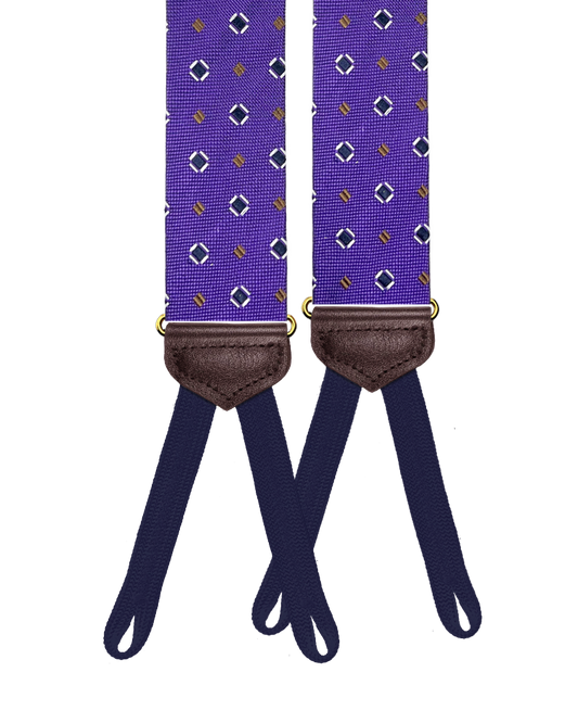 Limited Edition<br>Cambreleng Purple Silk Suspenders - KK & Jay Supply Co.