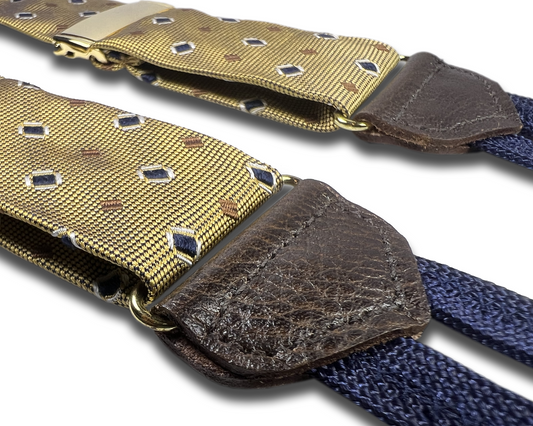 Limited Edition<br>Cambreleng Gold Silk Suspenders - KK & Jay Supply Co.