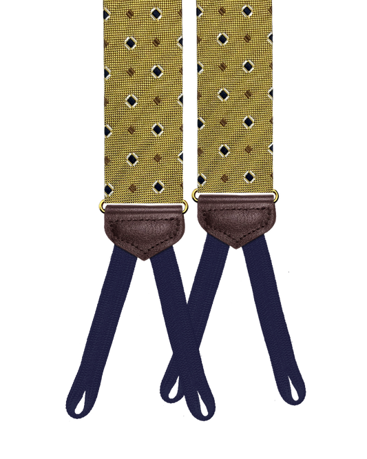 Limited Edition<br>Cambreleng Gold Silk Suspenders - KK & Jay Supply Co.