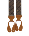 Limited Edition<br>Gillespi Silk Suspenders - Brown - KK & Jay Supply Co.