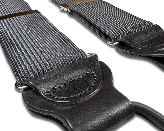 Glenwood Black Silk Suspenders - KK & Jay Supply Co.