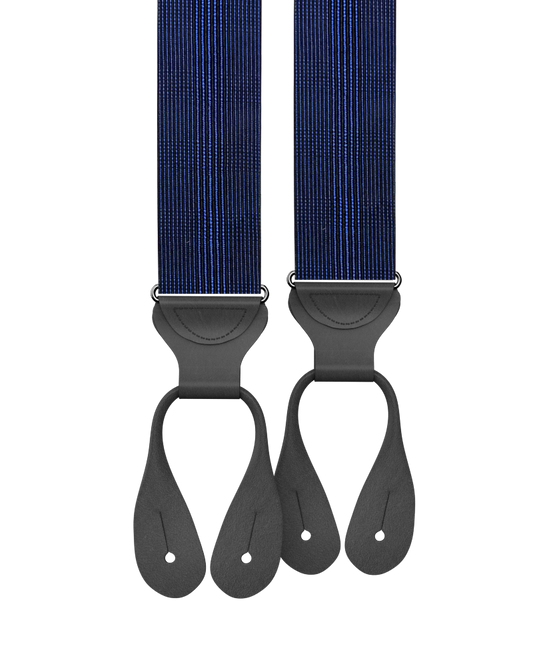 Glenwood Navy Silk Suspenders - KK & Jay Supply Co.