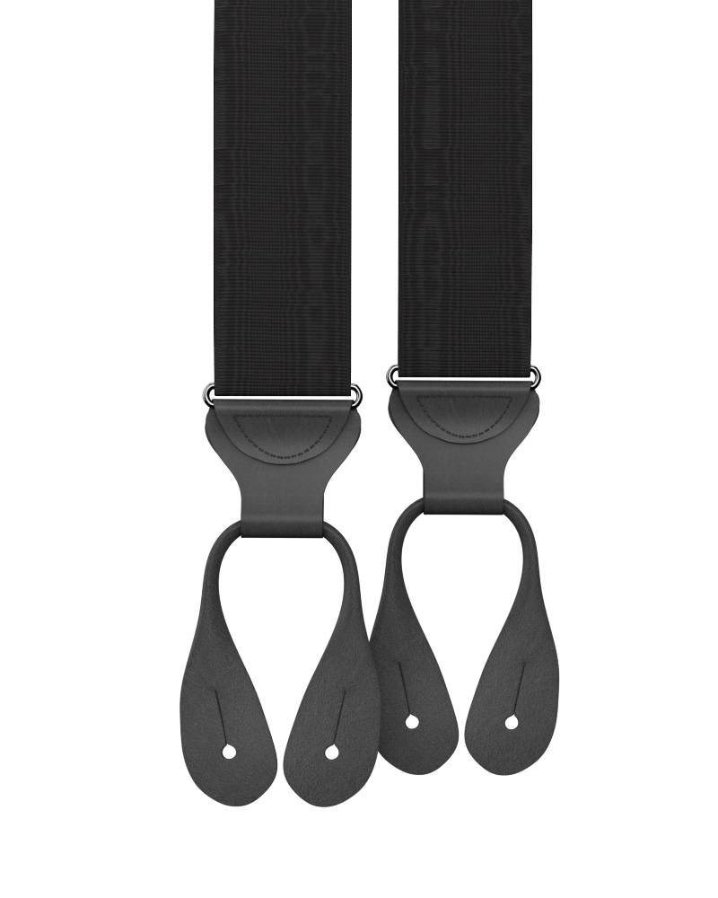 Black Moire Suspenders