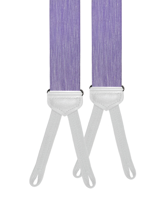 Limited Edition<br>Noble Purple Raw Silk Suspenders - KK & Jay Supply Co.