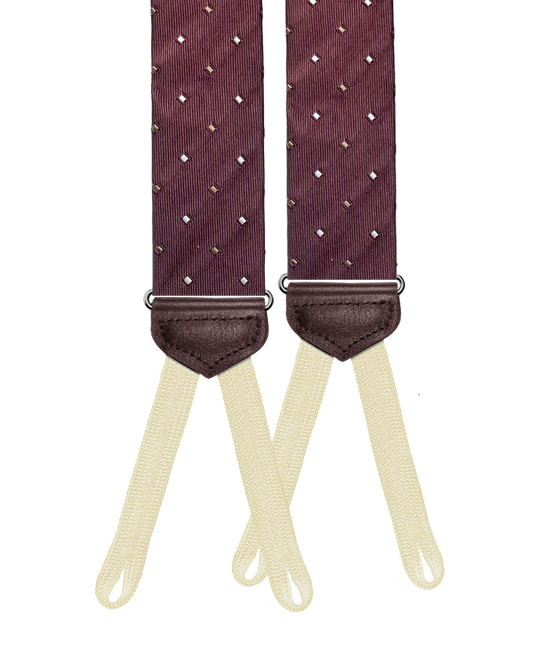 Limited Edition<br>Norton Maroon Silk Suspenders - KK & Jay Supply Co.