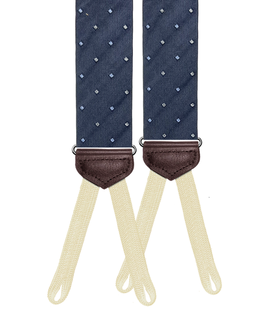 Limited Edition<br>Norton Navy Silk Suspenders - KK & Jay Supply Co.