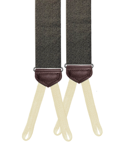 Limited Edition<br>Ogden Crepe Silk Suspenders - Brown - KK & Jay Supply Co.