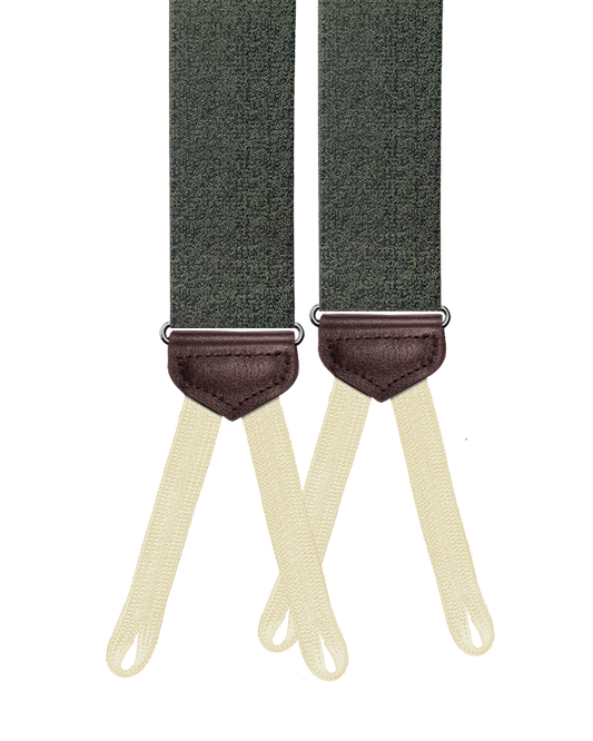 Limited Edition<br>Ogden Crepe Silk Suspenders - Sage - KK & Jay Supply Co.