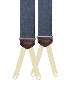 Limited Edition<br>Ogden Crepe Silk Suspenders - Navy - KK & Jay Supply Co.