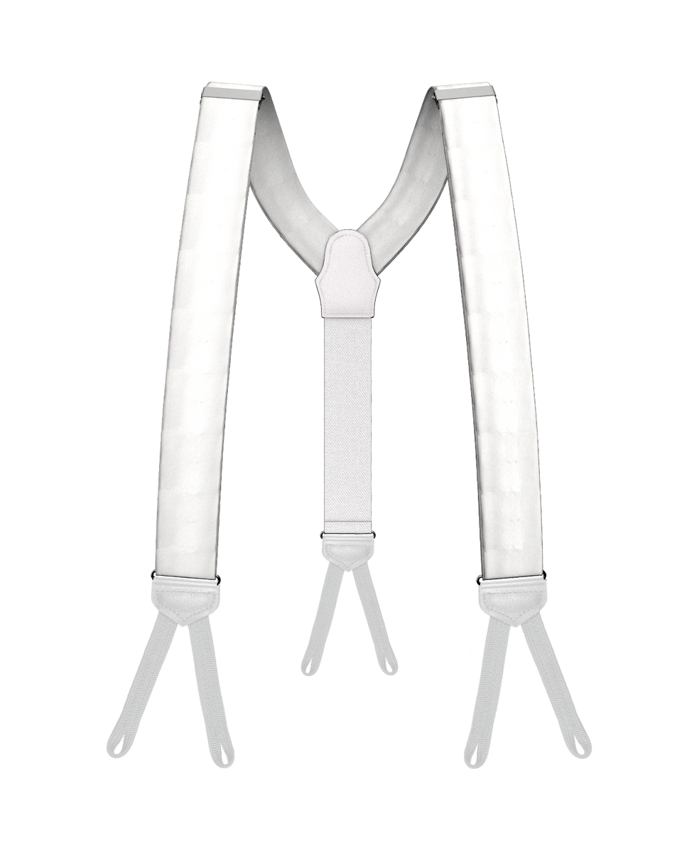white satin suspenders