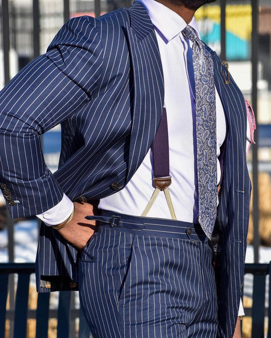 Limited Edition<br>Bingham Purple Wool Suspenders - KK & Jay Supply Co.